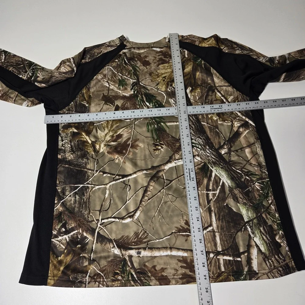 Realtree Shirt Mens XL Extra Large Long Sleeve Woodland Camo Active Hunting